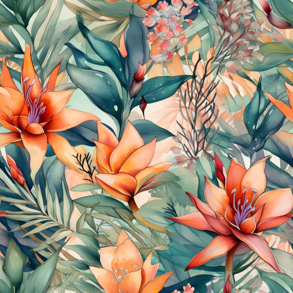 TropicBloomsWallpaperWallpaperOnline | Peel & Stick Wallpaper Online | Proudly Made in Canada