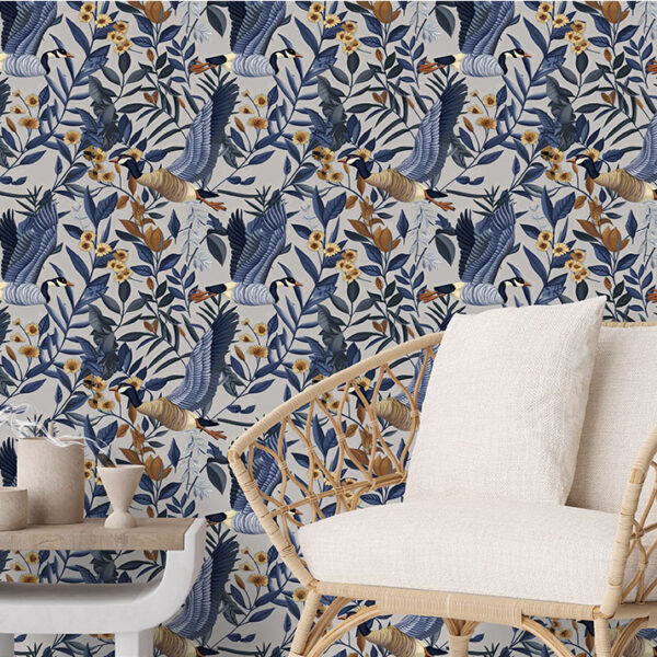 Wallpaper Online Canada, Commercial grade wallpapers and murals, proudly made in Vancouver Canada | Peel & Stick Wallpaper Online | Proudly Made in Canada Flying Home Beige - Canadian-made peel and stick wallpaper for living room and bedroom walls