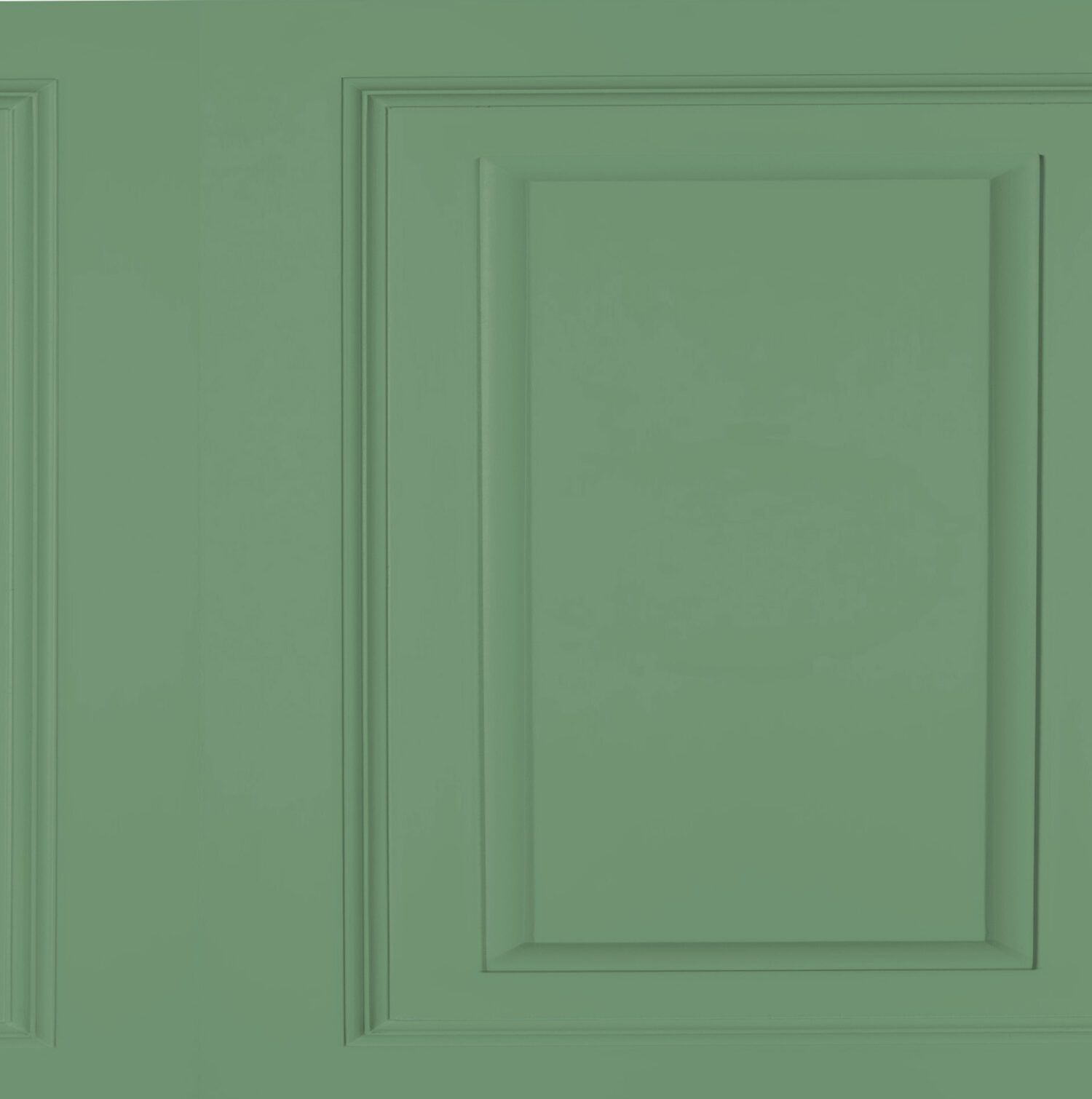 Sage green panelling design wallpaper from Wallpaper Online Canada.