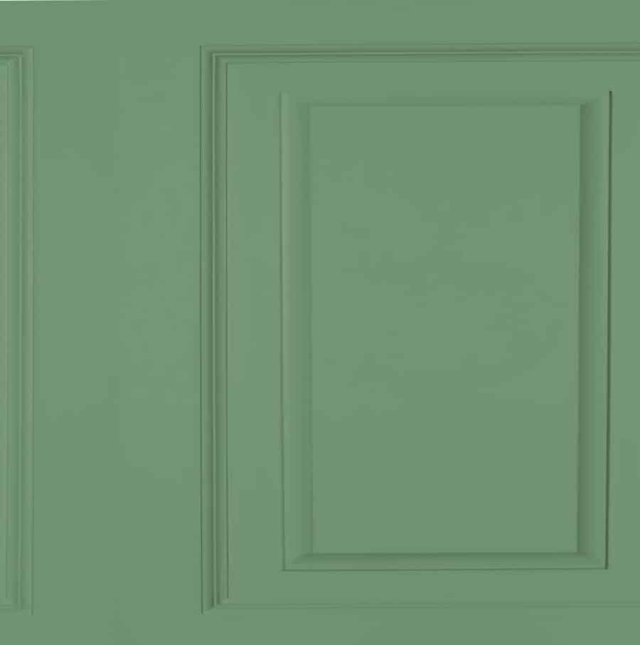 Victoria Panel Green Wallpaper | Geometric Panelling Effect