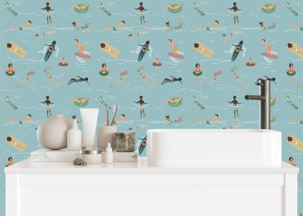 Lifes a beach wallpaper available exclusively from Wallpaper Online Canada.