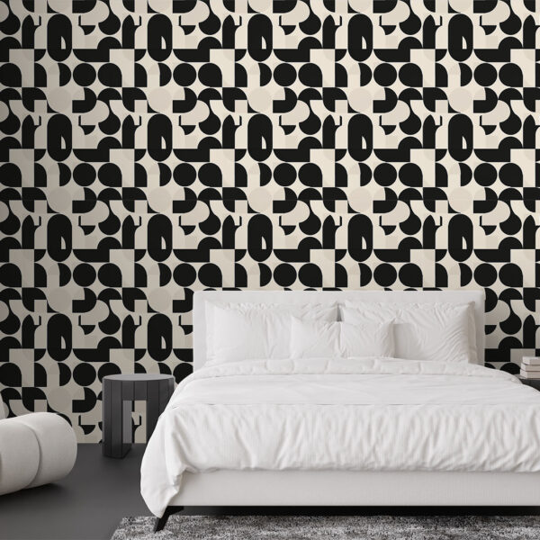 Dupas Art Deco - Canadian-made peel and stick wallpaper for bedroom and living room walls
