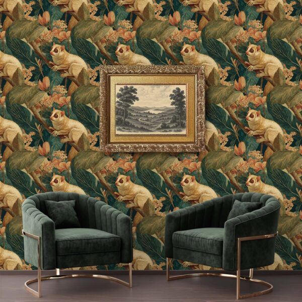 Bushbaby - Canadian-made peel and stick wallpaper for bedroom and living room walls