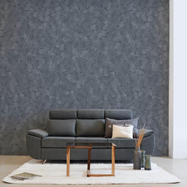 Ruma Leaf Cluster - Canadian-made peel and stick wallpaper for bedroom and living room walls