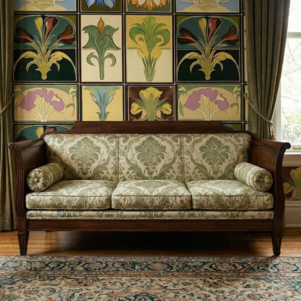 Nouveau Garden Tile - Canadian-made peel and stick wallpaper for dining room and kitchen walls