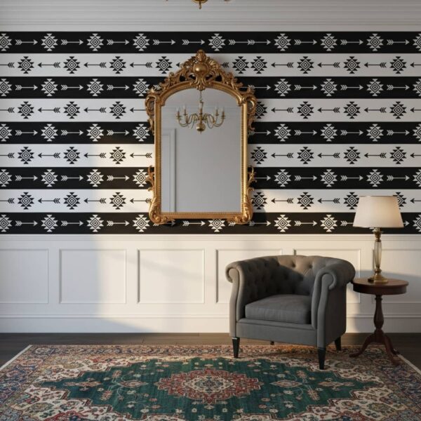 Africa Punto Tone Wallpaper wallpaper in a Classical / Traditional room