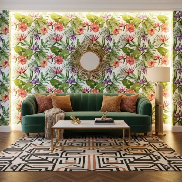 Deciduous Azalea Wallpaper wallpaper in a Art Deco room
