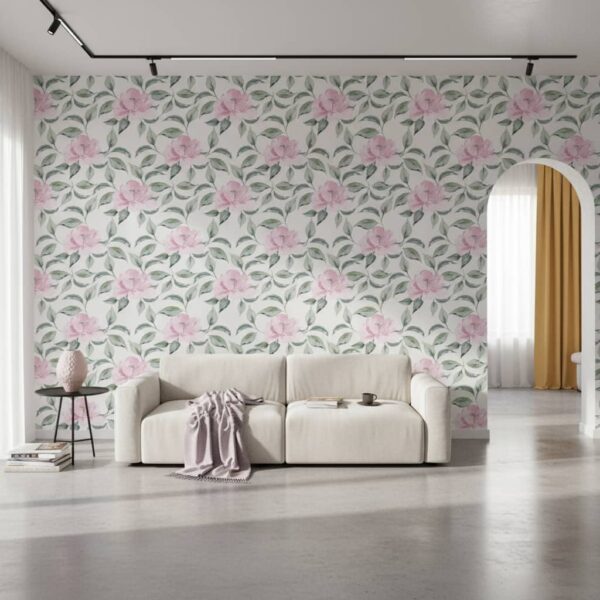 El Copihue Wallpaper wallpaper in a Modern Minimalist room