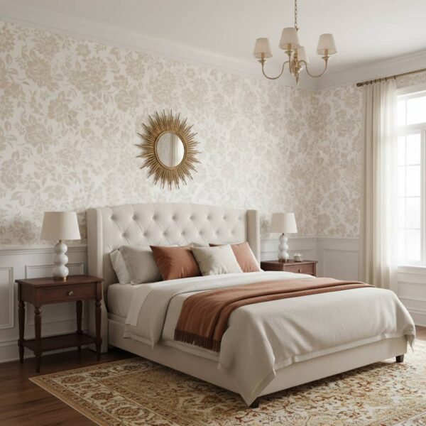 Holding Hope Wallpaper wallpaper in a master bedroom · classical room