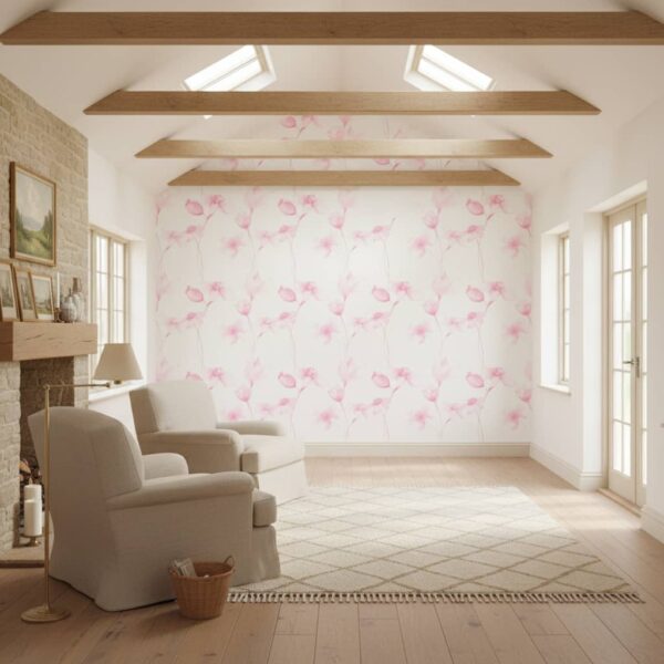 La Monja Soft Wallpaper wallpaper in a Cottage Country room