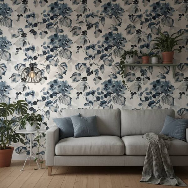 Mapurite Wallpaper wallpaper in a Scandinavian room