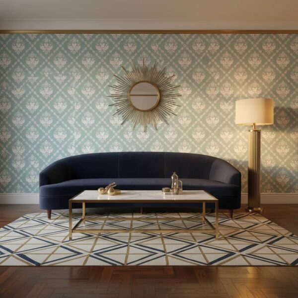 Military Sow Wallpaper wallpaper in a Art Deco room