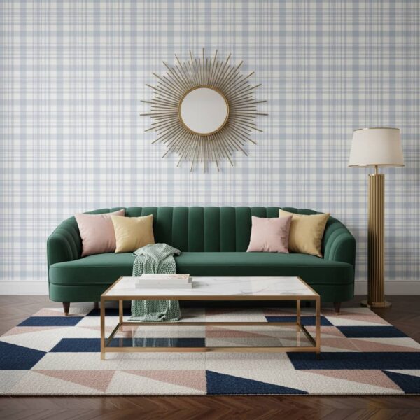 Montgomery Patch Wallpaper wallpaper in a Art Deco room