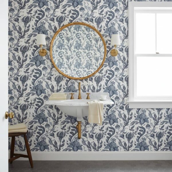 Painted Colosseo Wallpaper wallpaper in a Powder Room room