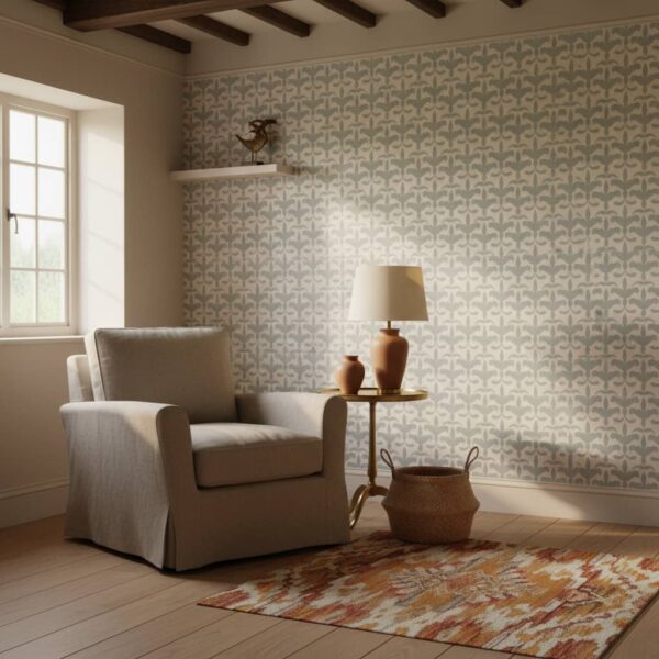 Post Cap Wallpaper wallpaper in a Cottage Country room