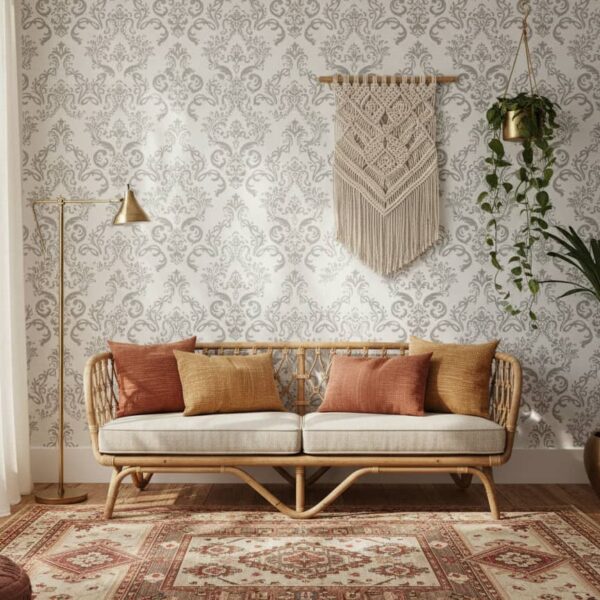 Salvi Roma Wallpaper wallpaper in a Bohemian room
