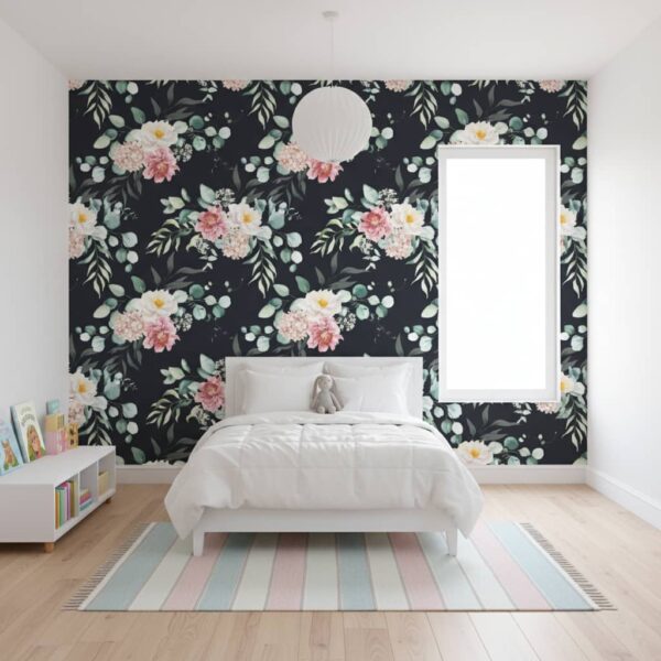 Serendipity Dark Wallpaper wallpaper in a Children's Room room