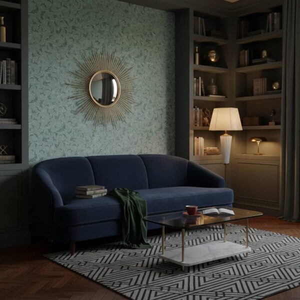 Victorian Brush Wallpaper wallpaper in a Art Deco room