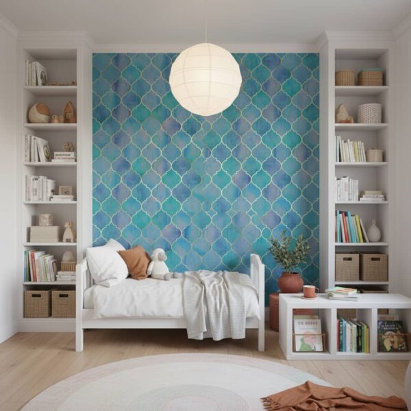 Vittorio Gold Wallpaper wallpaper in a Children's Room room