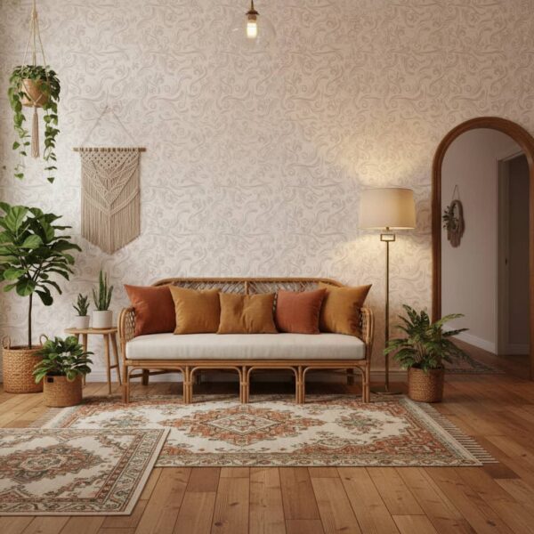 Wishing Wizzle Wallpaper wallpaper in a Bohemian room
