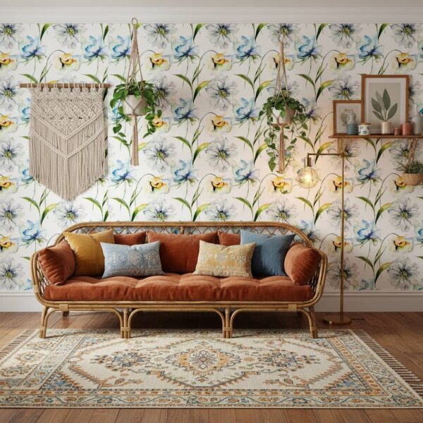 Watercolor Floral - floral wallpaper canada, Canadian-made from Wallpaper Online Canada