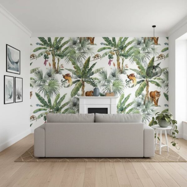 Exotic Jungle - This stunning exotic jungle wallpaper transports you to a lush tropical paradise, featuring a harmonious