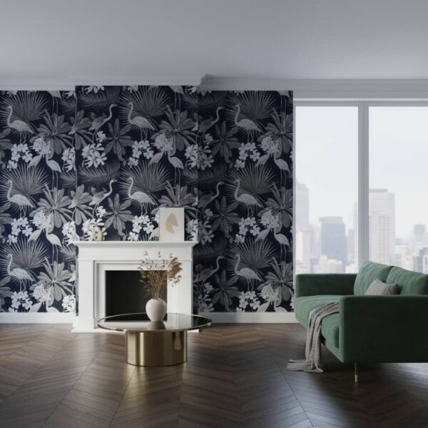 Midnight Fowls - Midnight Fowls brings an elegant, nature-inspired elegance to any space with its striking monochromatic