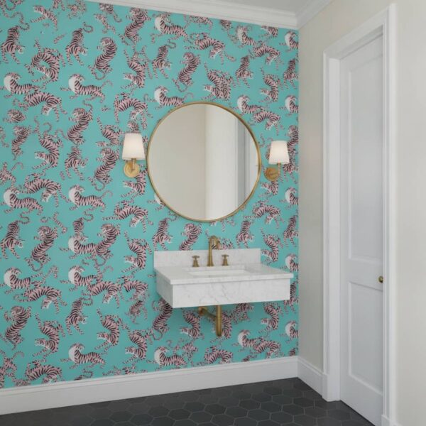 1981 Wallpaper wallpaper in a Powder Room room