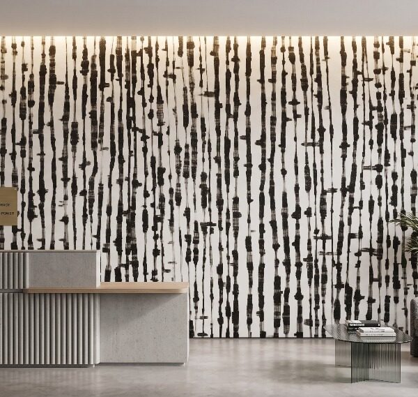 Ink Cascade - Canadian-made Abstract Wall Murals wallpaper from Wallpaper Online Canada