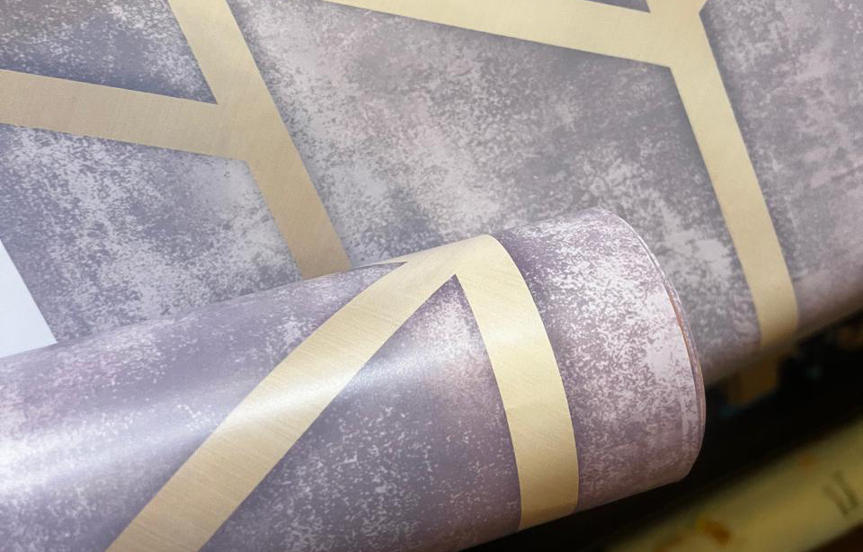 A close up view of the Smooth peel and stick wallpaper material