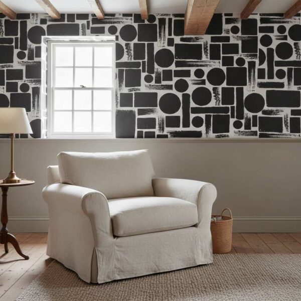 Arandas Jet Wallpaper wallpaper in a Cottage Country room