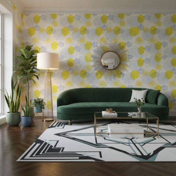 Auvil Limes Wallpaper wallpaper in a Art Deco room