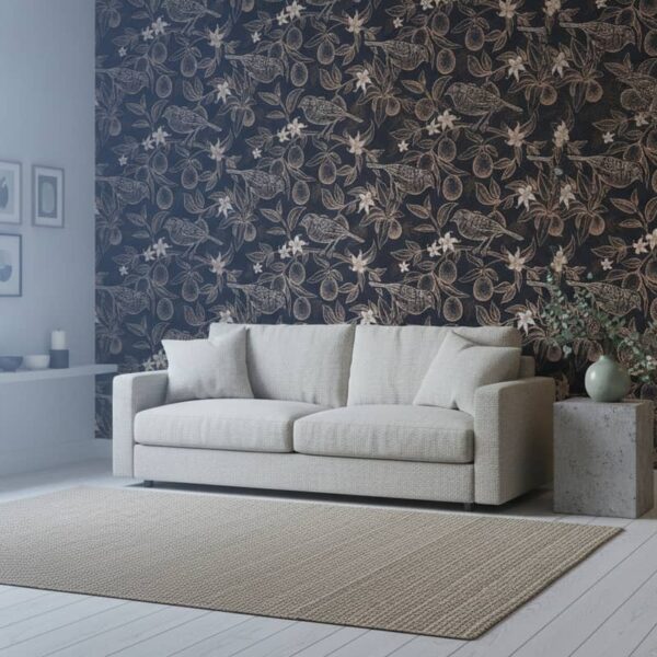 Avaler Wallpaper wallpaper in a Japandi room