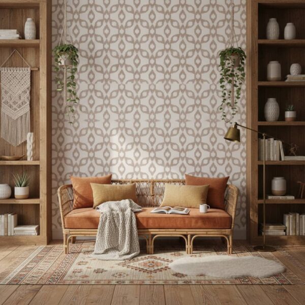 Bilare Wallpaper wallpaper in a Bohemian room