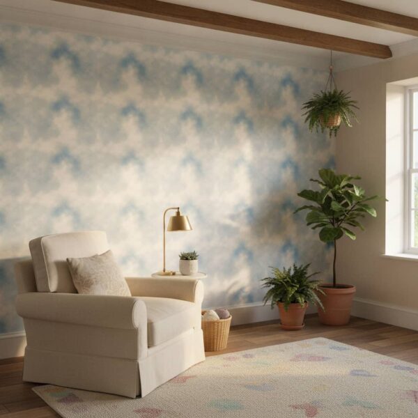 Bright Sky Wallpaper wallpaper in a Cottage Country room