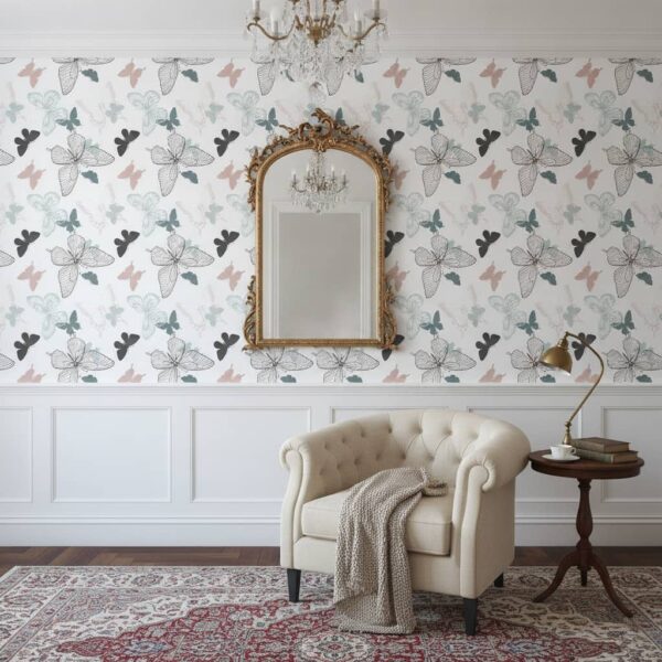 Butterflaps Wallpaper wallpaper in a Classical / Traditional room