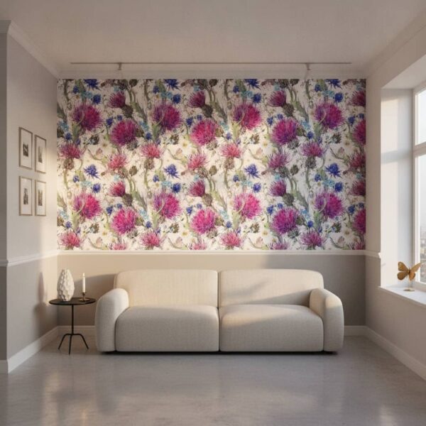 Cadet Light Wallpaper wallpaper in a Modern Minimalist room