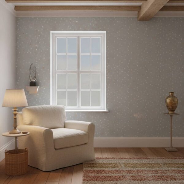 Campeche Blue Wallpaper wallpaper in a Cottage Country room