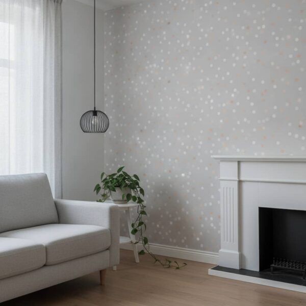 Campeche Grey Wallpaper wallpaper in a Scandinavian room