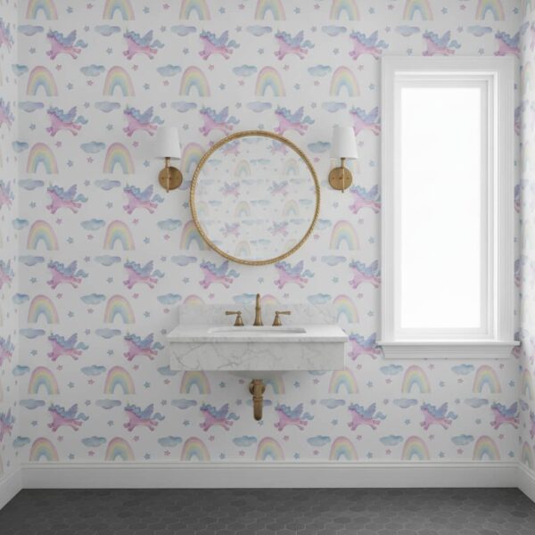 Carefree Wallpaper wallpaper in a Powder Room room