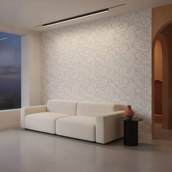 Crushing Wallpaper wallpaper in a Modern Minimalist room