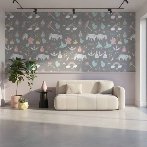 Crystal Cave Wallpaper wallpaper in a Modern Minimalist room