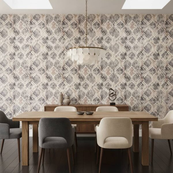 Daring Diamond Wallpaper wallpaper in a Statement Dining Room room
