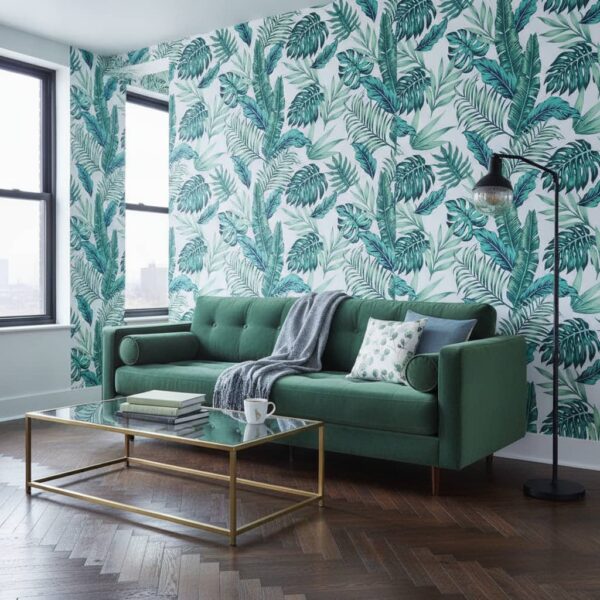 Delicately Delicious Leaves Wallpaper wallpaper in a NYC Apartment room