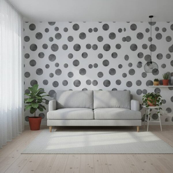 Ebony Ecliptic Wallpaper wallpaper in a Scandinavian room