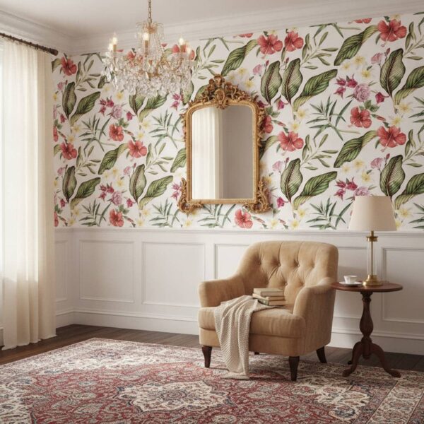 Emmily Wallpaper wallpaper in a Classical / Traditional room