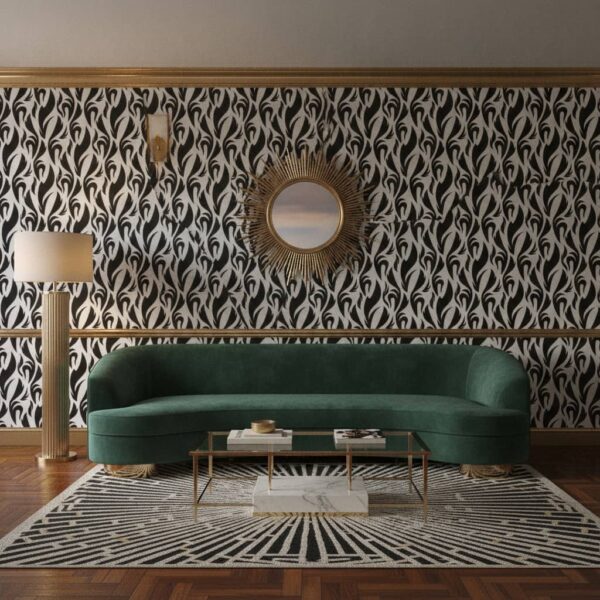 Impi Wallpaper wallpaper in a Art Deco room