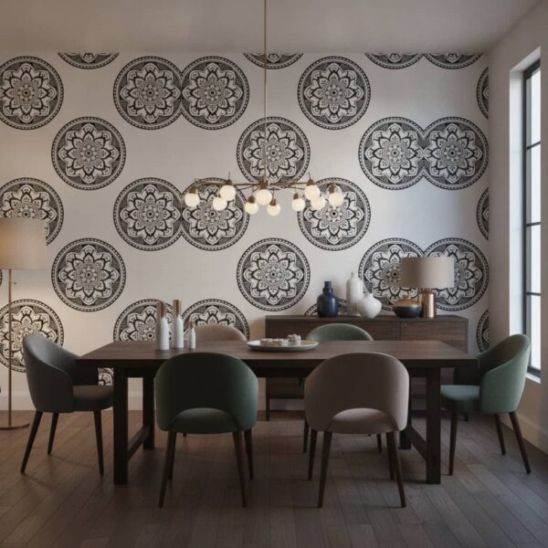 La Paz Wallpaper wallpaper in a Statement Dining Room room