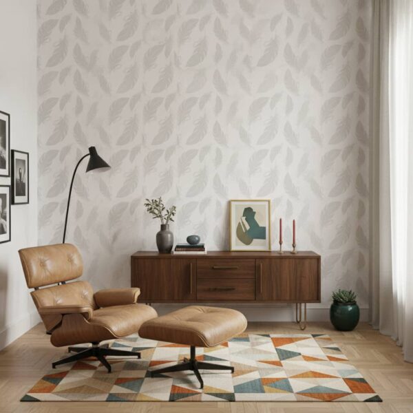Los Mochis Wallpaper wallpaper in a Mid-Century Modern room