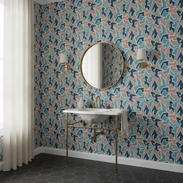 Missing Piece Wallpaper wallpaper in a Powder Room room